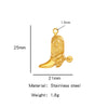 Jewelry Accessories Stainless Steel Dripping Oil Western Cowboy Boots Pendants For Men And Women