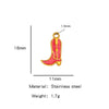 Jewelry Accessories Stainless Steel Dripping Oil Western Cowboy Boots Pendants For Men And Women
