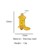 Jewelry Accessories Stainless Steel Dripping Oil Western Cowboy Boots Pendants For Men And Women