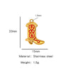 Jewelry Accessories Stainless Steel Dripping Oil Western Cowboy Boots Pendants For Men And Women
