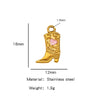 Jewelry Accessories Stainless Steel Dripping Oil Western Cowboy Boots Pendants For Men And Women