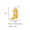 Jewelry Accessories Stainless Steel Dripping Oil Western Cowboy Boots Pendants For Men And Women