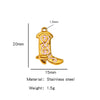 Jewelry Accessories Stainless Steel Dripping Oil Western Cowboy Boots Pendants For Men And Women
