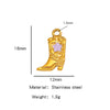 Jewelry Accessories Stainless Steel Dripping Oil Western Cowboy Boots Pendants For Men And Women