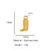 Jewelry Accessories Stainless Steel Dripping Oil Western Cowboy Boots Pendants For Men And Women