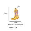 Jewelry Accessories Stainless Steel Dripping Oil Western Cowboy Boots Pendants For Men And Women
