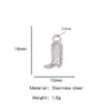 Jewelry Accessories Stainless Steel Dripping Oil Western Cowboy Boots Pendants For Men And Women