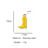 Jewelry Accessories Stainless Steel Dripping Oil Western Cowboy Boots Pendants For Men And Women