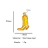 Jewelry Accessories Stainless Steel Dripping Oil Western Cowboy Boots Pendants For Men And Women