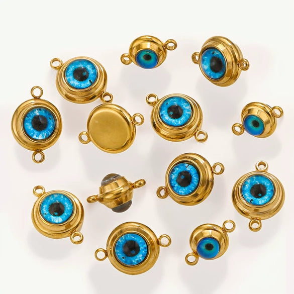 Jewelry Accessories Stainless Steel Electroplated Acrylic Eye Pendant With Round Heart Fivepointed Star Shapes