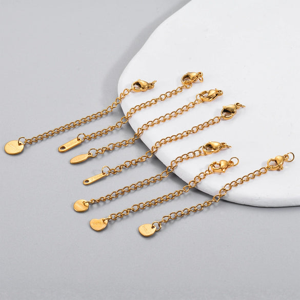 Jewelry Accessories Stainless Steel Extended Chain Lettering Tag Electroplating Diy Homemade Necklace Bracelet