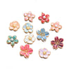 Jewelry Accessories Stainless Steel Floral Dripping Oil Style Pendant Bracelet And Earrings Material