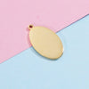 Jewelry Accessories Stainless Steel Geometric Oval Outer Hole Laser Mirror Tag