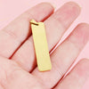 Jewelry Accessories Stainless Steel Geometric Rectangular Buckle Laser Pendant Electroplated