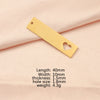 Jewelry Accessories Stainless Steel Geometric Rectangular Strip Tag Heart Laser Cut Out Electroplated