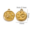 Jewelry Accessories Stainless Steel Geometric Sun And Moon Pendant With Inlay Totem Design