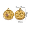 Jewelry Accessories Stainless Steel Geometric Sun And Moon Pendant With Inlay Totem Design