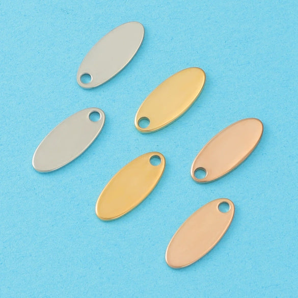 Jewelry Accessories Stainless Steel Glossy Oval Tail Pendant Diecasting