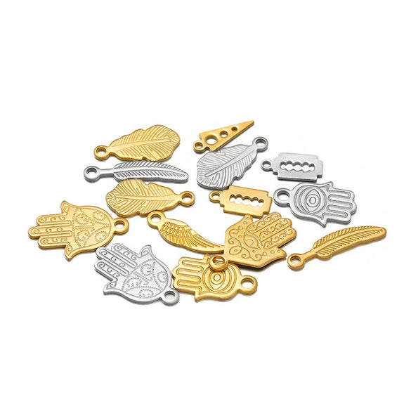Jewelry Accessories Stainless Steel Gold Pendant With Wings Pattern Handmade Electroplated
