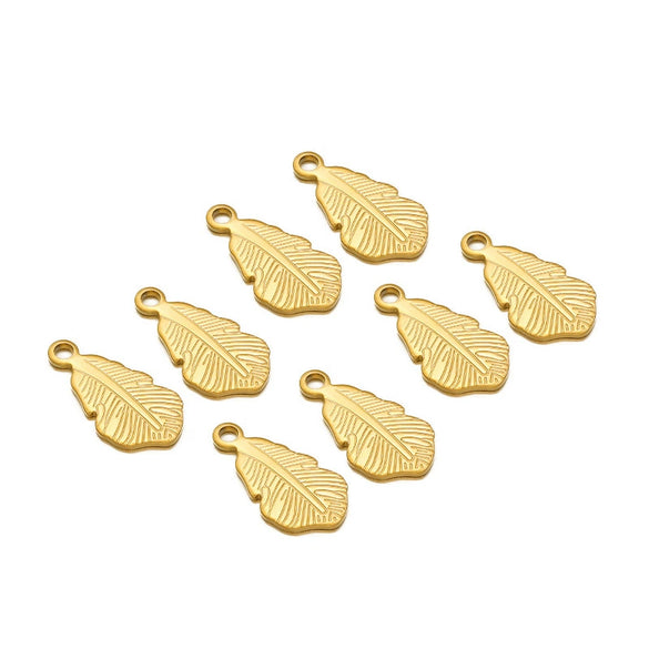 Jewelry Accessories Stainless Steel Gold Pendant With Wings Pattern Handmade Electroplated