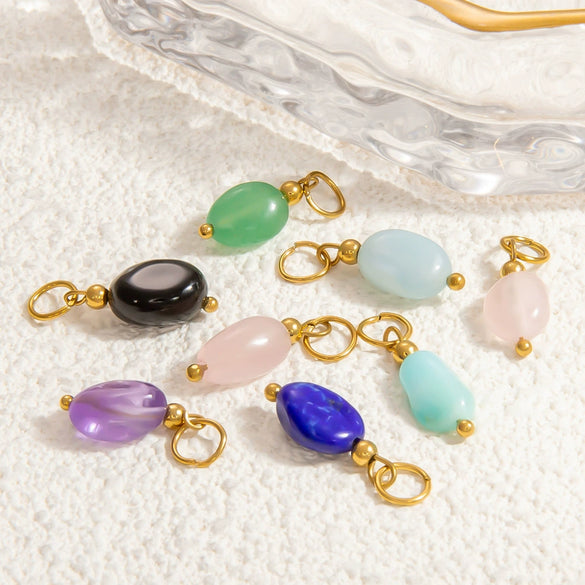 Jewelry Accessories Stainless Steel Handmade Pendant With Natural Stone