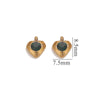 Jewelry Accessories Stainless Steel Heart And Five Pointed Star Pendant Earrings Necklace Bracelet With Electroplating