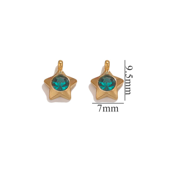 Jewelry Accessories Stainless Steel Heart And Five Pointed Star Pendant Earrings Necklace Bracelet With Electroplating