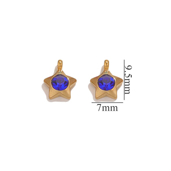 Jewelry Accessories Stainless Steel Heart And Five Pointed Star Pendant Earrings Necklace Bracelet With Electroplating