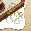 Jewelry Accessories Stainless Steel Heart Geometric Hollow Pendant Electroplated