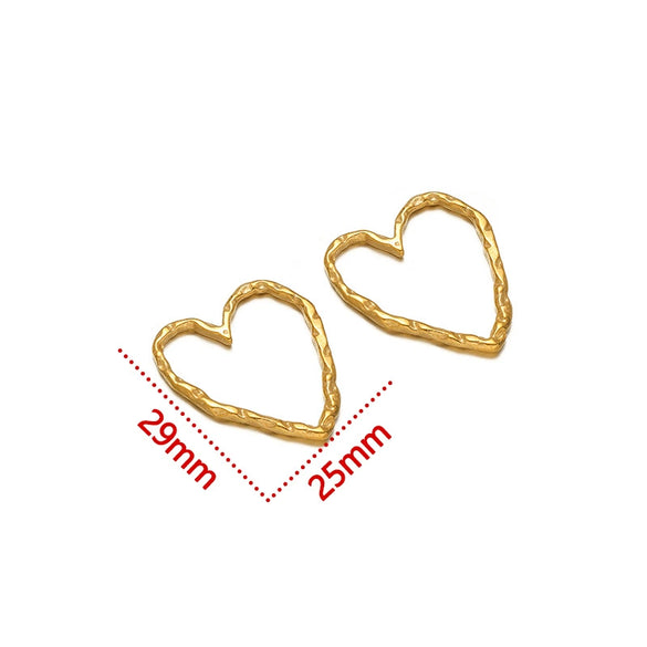 Jewelry Accessories Stainless Steel Heart Geometric Hollow Pendant Electroplated