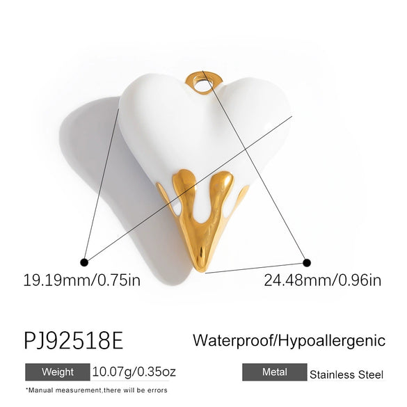 Jewelry Accessories Stainless Steel Heart Pendant Handmade Electroplated Bracelet Necklace