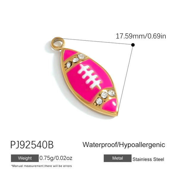 Jewelry Accessories Stainless Steel Heart Pendant Handmade Electroplated Bracelet Necklace