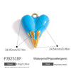 Jewelry Accessories Stainless Steel Heart Pendant Handmade Electroplated Bracelet Necklace