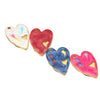 Jewelry Accessories Stainless Steel Heart Shape Dripping Oil Pendant For Bracelet Necklace Clothing