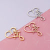 Jewelry Accessories Stainless Steel Heart Shaped Faith English Word Necklace Pendant With Electroplating