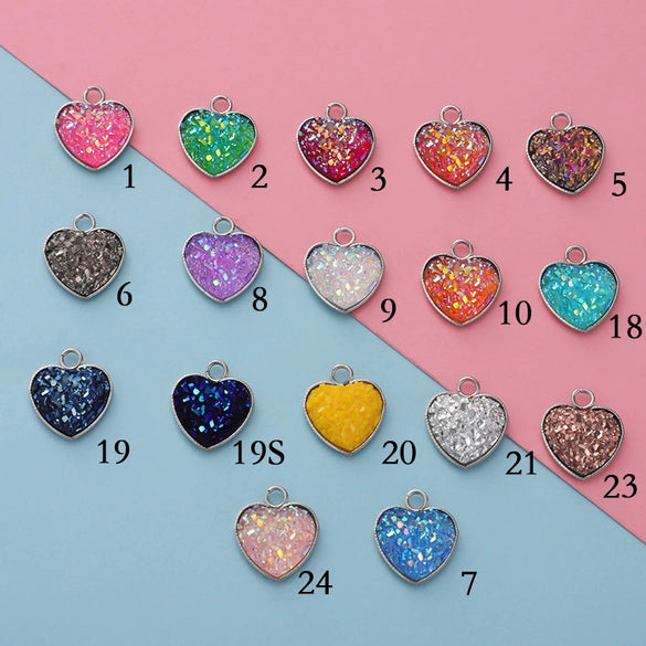 Jewelry Accessories Stainless Steel Heart Shaped Starry Pendant Electroplating