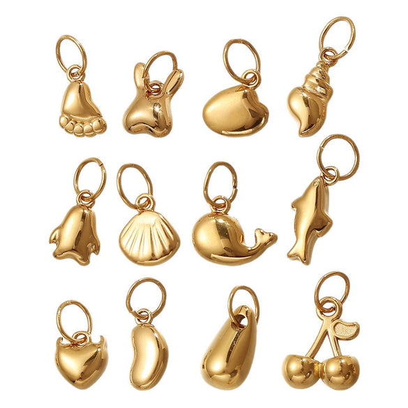 Jewelry Accessories 316L Stainless Steel Heartshaped Pendant Electroplated