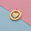 Jewelry Accessories Stainless Steel Hollow Rotatable Square Round Heartshaped Electroplated Pendant