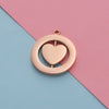 Jewelry Accessories Stainless Steel Hollow Rotatable Square Round Heartshaped Electroplated Pendant