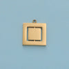 Jewelry Accessories Stainless Steel Hollow Rotatable Square Round Heartshaped Electroplated Pendant
