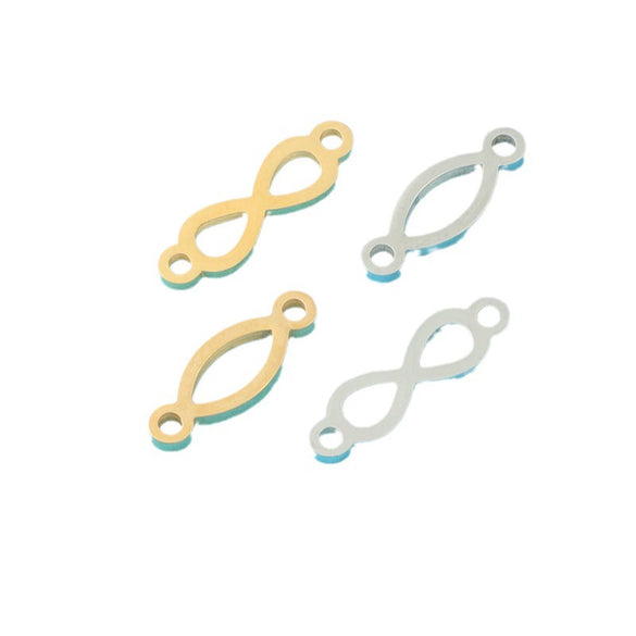 Jewelry Accessories Stainless Steel Infinity Pendant Double Hanging 8Word Connector Fine Polishing