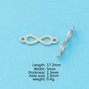 Jewelry Accessories Stainless Steel Infinity Pendant Double Hanging 8Word Connector Fine Polishing