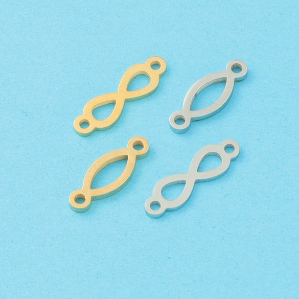 Jewelry Accessories Stainless Steel Infinity Pendant Double Hanging 8Word Connector Fine Polishing