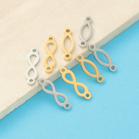 Jewelry Accessories Stainless Steel Infinity Pendant Double Hanging 8Word Connector Fine Polishing