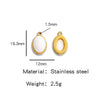 Jewelry Accessories Stainless Steel Inlaid With Natural Stone Round Pendant Earrings Bracelet Necklace Handmade Electroplated