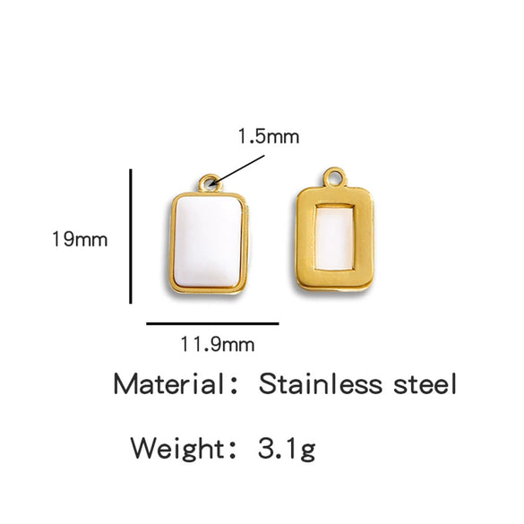 Jewelry Accessories Stainless Steel Inlaid With Natural Stone Round Pendant Earrings Bracelet Necklace Handmade Electroplated