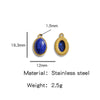Jewelry Accessories Stainless Steel Inlaid With Natural Stone Round Pendant Earrings Bracelet Necklace Handmade Electroplated
