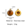Jewelry Accessories Stainless Steel Inlaid With Natural Stone Round Pendant Earrings Bracelet Necklace Handmade Electroplated