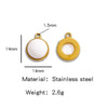 Jewelry Accessories Stainless Steel Inlaid With Natural Stone Round Pendant Earrings Bracelet Necklace Handmade Electroplated