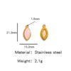 Jewelry Accessories Stainless Steel Inlaid With Natural Stone Round Pendant Earrings Bracelet Necklace Handmade Electroplated